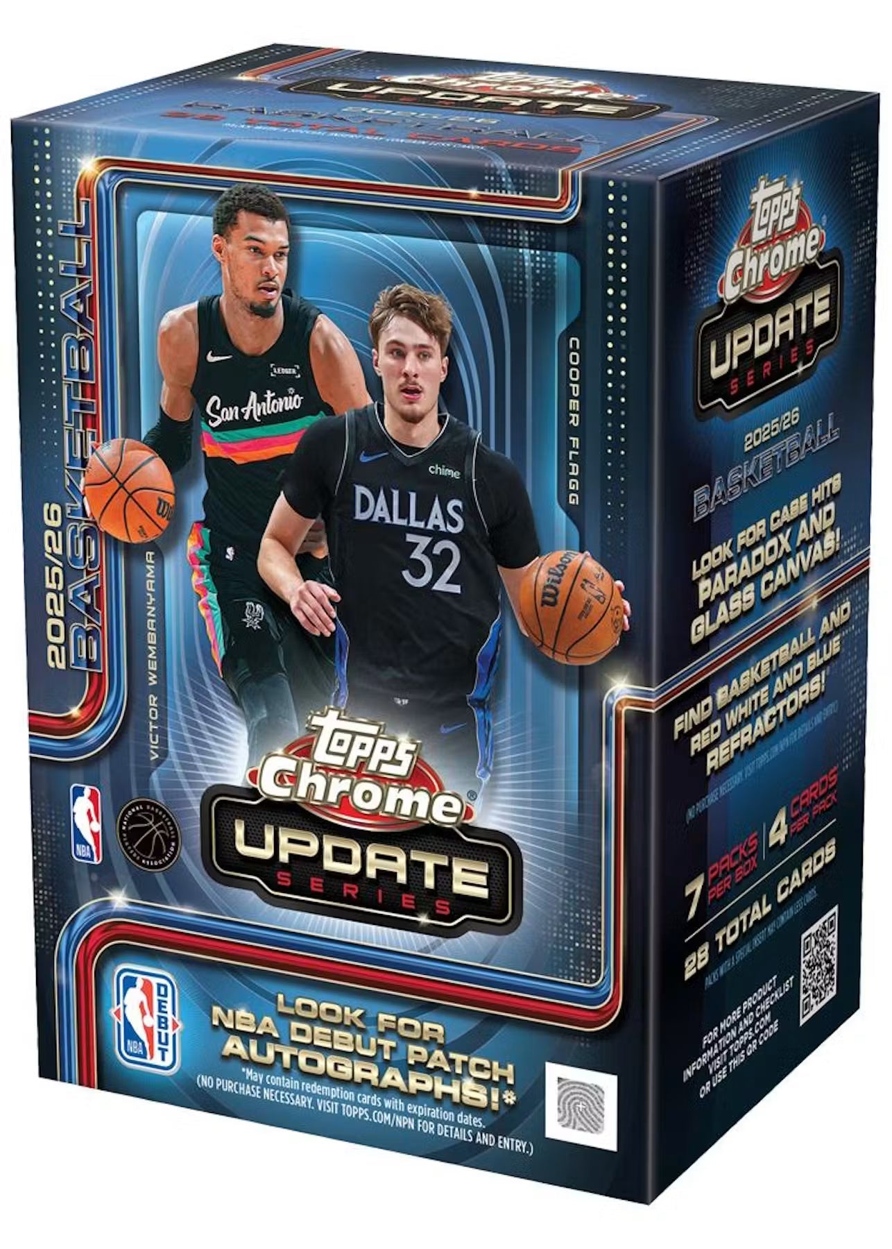 PREORDER: 2025/26 Topps Chrome Update Series Basketball Value Box