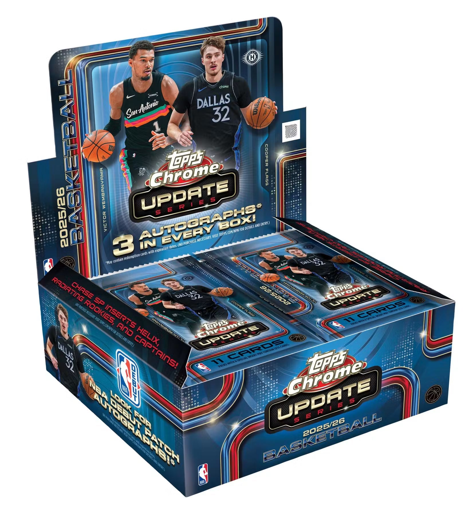 PREORDER: 2025/26 Topps Chrome Update Series Basketball Hobby Jumbo Box