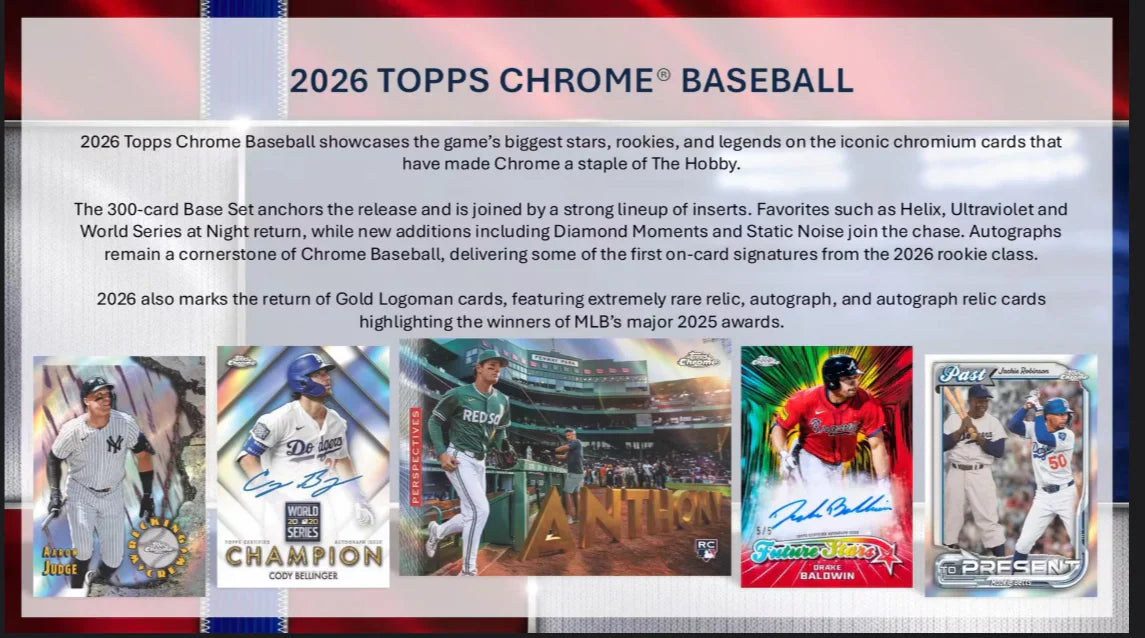 PREORDER: 2026 Topps Chrome Baseball Mega Box (July 22)