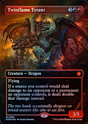 Foundations Variants Foil: Twinflame Tyrant (0395 - Borderless Mana Foil)
