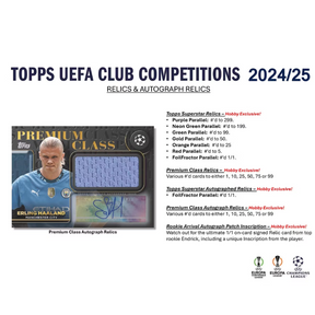 2024/25 Topps UEFA Club Competitions Soccer Hobby 12-Box Case